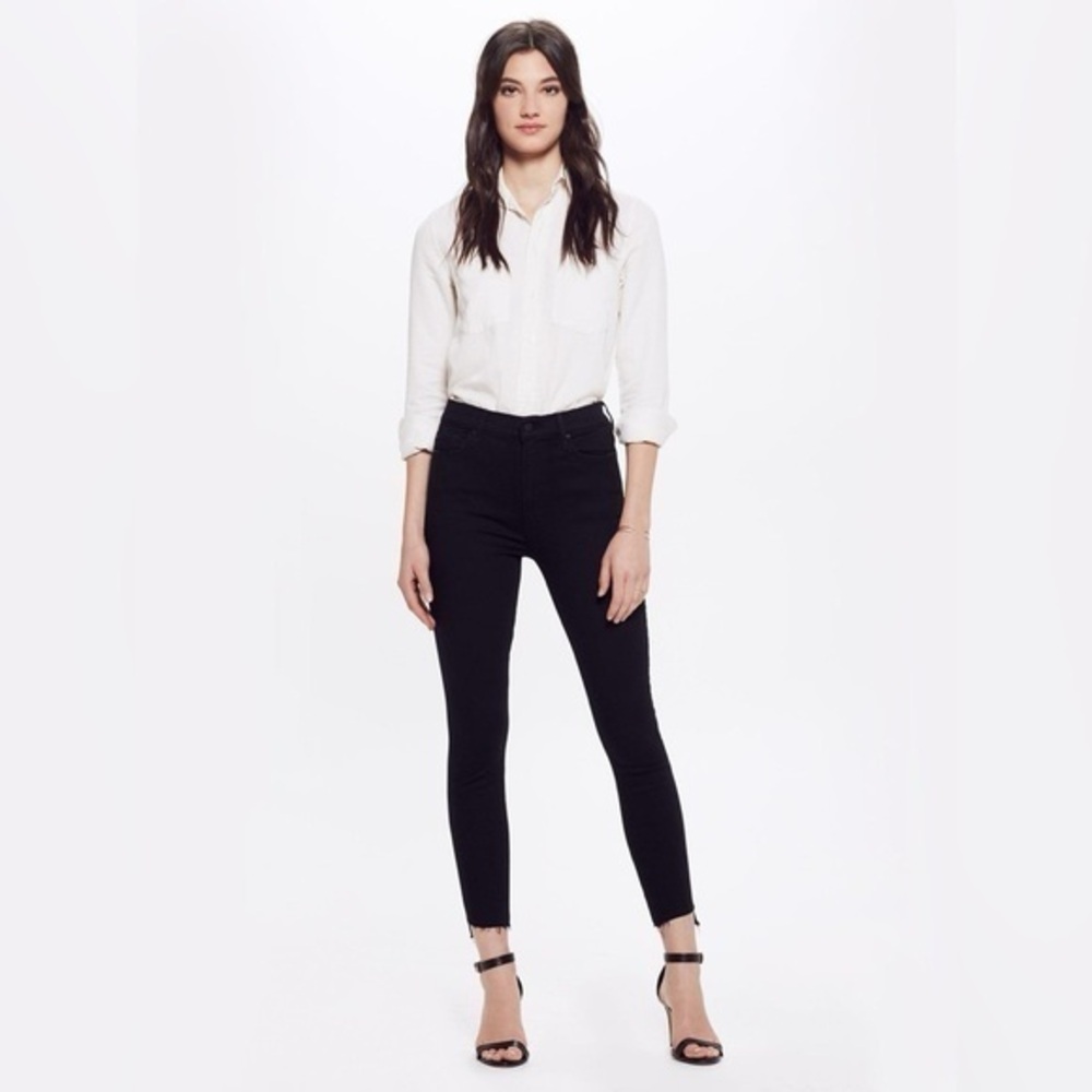 Mother Denim - Mother The Stunner Zip Ankle Step Fray in Not Guilty